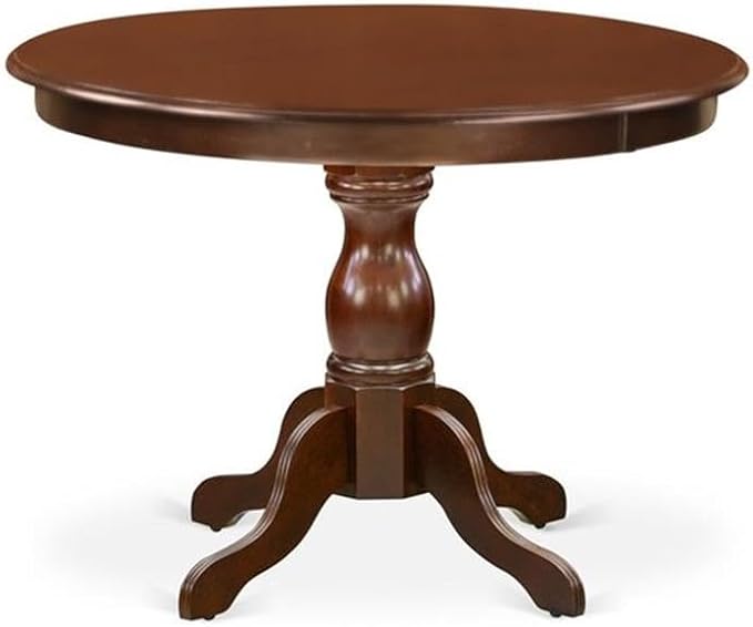 East West Furniture HLDL3-MAH-W 3 Piece Kitchen Table Set - Image 4