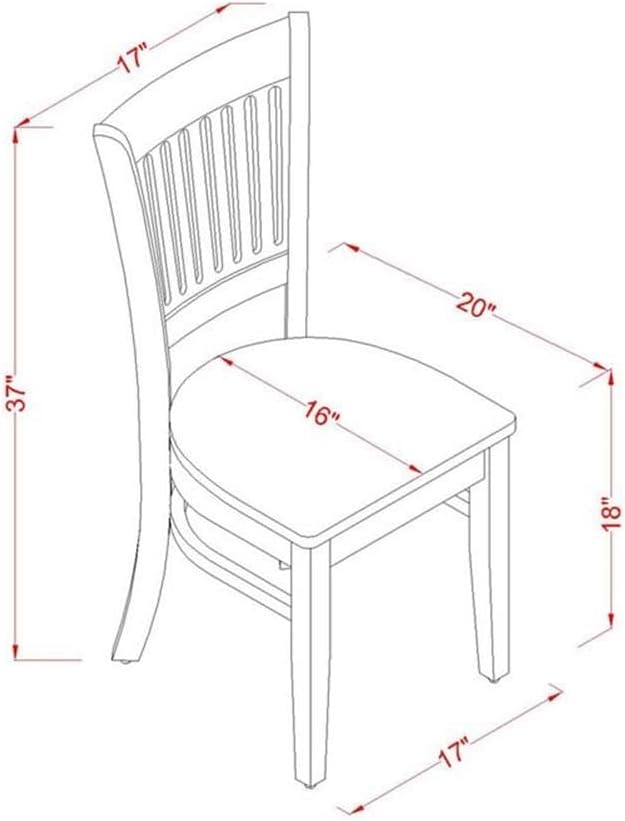 East West Furniture HLVA3-LWH-W 3 Piece Dining Room Furniture Set Contains a - Image 6