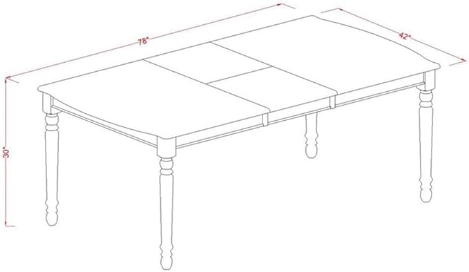 East West Furniture DOVE9-LWH-15 9 Piece Kitchen Table Set Includes a Rectangle - Image 5