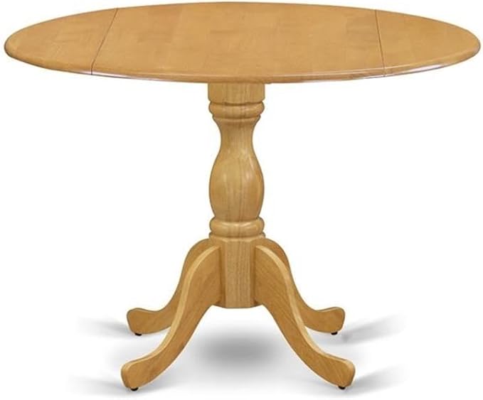 East West Furniture DMAV5-OAK-W 5 Piece Dinette Set - Image 3