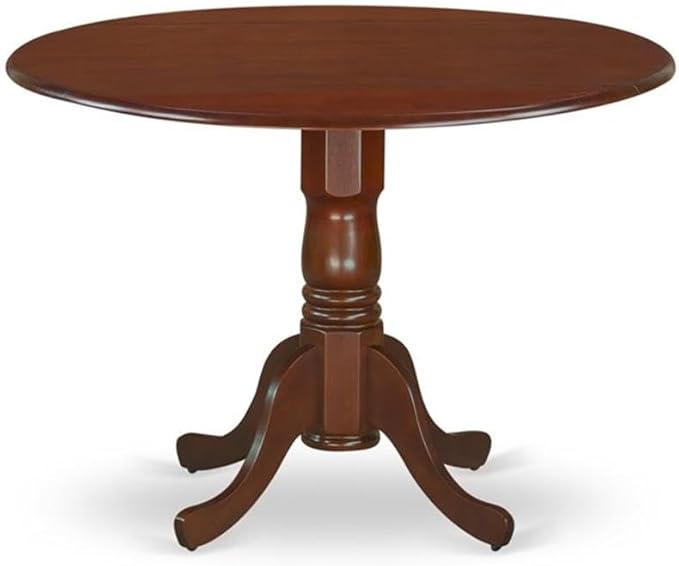East West Furniture DLSI3-MAH-35 3 Piece Kitchen Table Set Contains a Round - Image 3