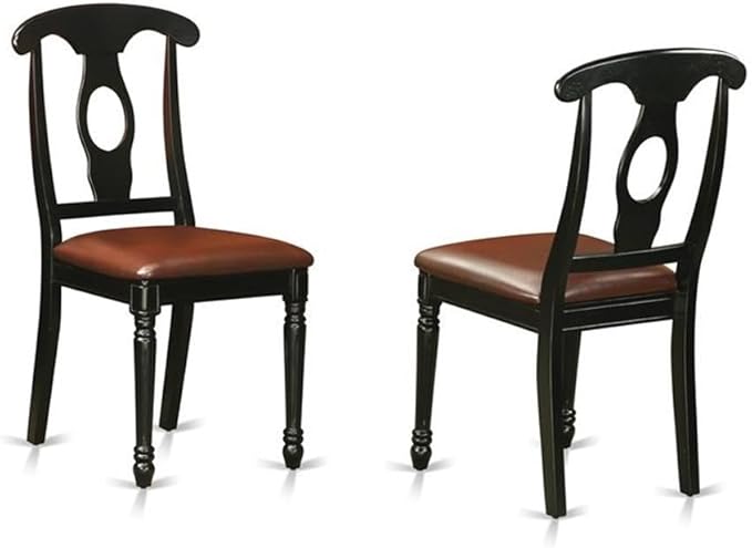 East West Furniture LGKE9-BLK-LC 9 Piece Dining Room Set Includes a Rectangle - Image 4