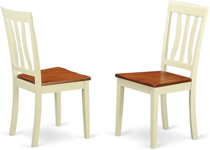 East West Furniture MZAN5-WHI-W 5 Piece Dinette Set - Image 4