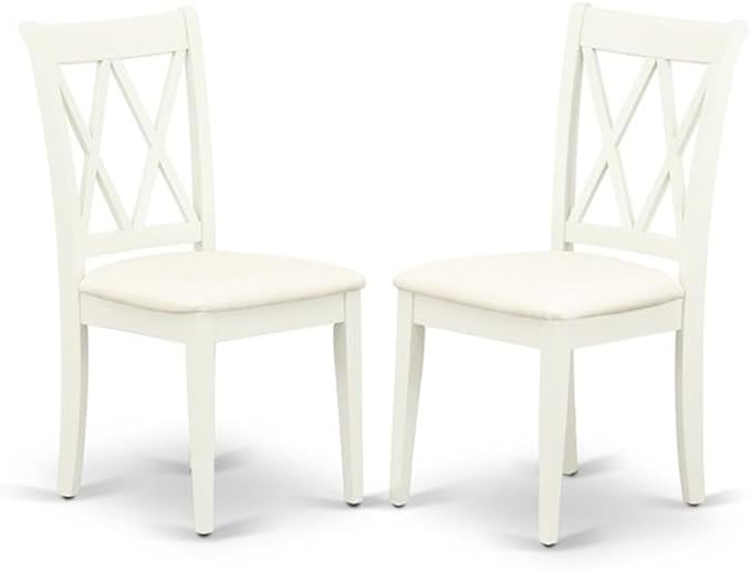 East West Furniture LGCL9-LWH-C 9 Piece Modern Dining Table Set Includes a - Image 5