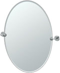 Gatco Latitude II Frameless Oval Mirror, 26.5" H | Wall Mounted 26.50"H X by Gatco