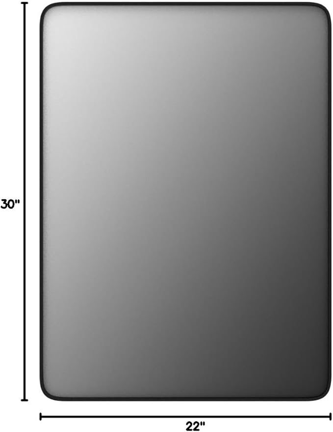 22x30 Inch Black Metal Framed Mirror - Image 8