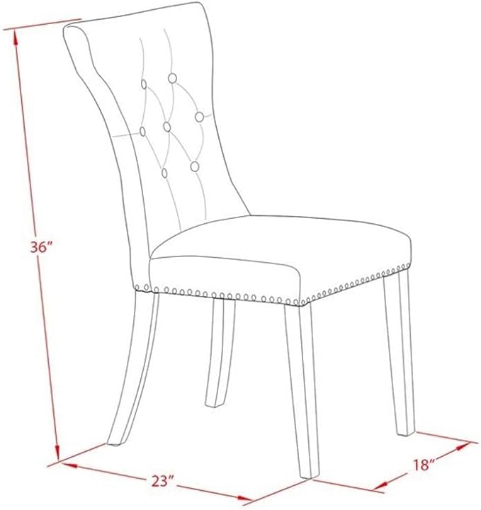 East West Furniture GAP3T32 Gallatin Parsons Dining Chairs - Image 3
