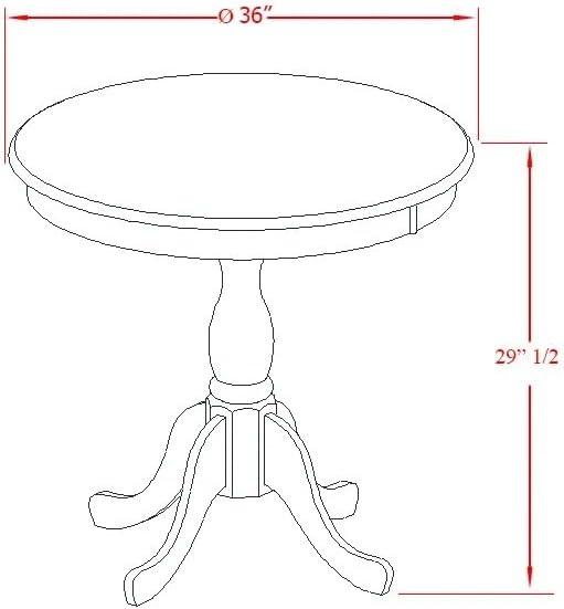 East West Furniture AMDA3-LWH-W 3 Piece Dinette Set - Image 15