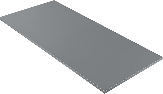 Kaboon 55x20 inch Silver Grey Table Top, One-Piece Desktop, Reversible Laminate by Kaboon