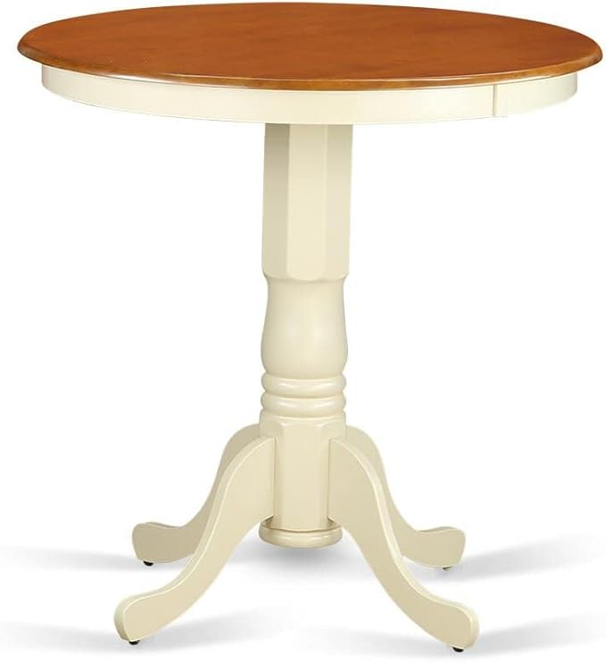East West Furniture EDVN3-WHI-W 3 Piece Counter Height Dining Table Set - Image 2