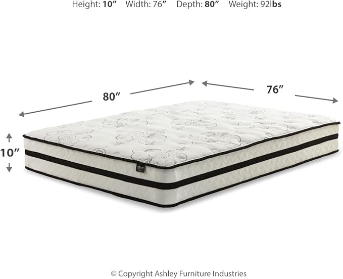 Signature Design by Ashley King Size Chime 10 Inch Medium Firm Hybrid Mattress - Image 2