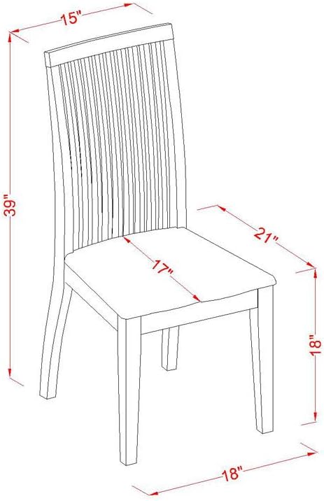 East West Furniture HBIP5-LWH-W 5 Piece Dining Room Table Set Includes a Round - Image 7