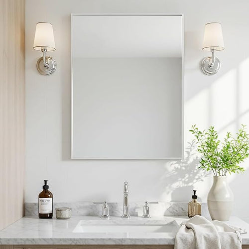 24x30 Inch Silver Bathroom Mirror by LEDLUX