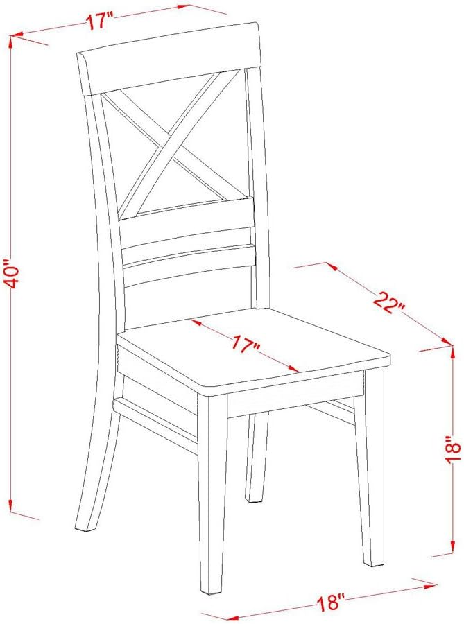 East West Furniture DOQU7-WHI-W 7 Piece Dining Room Table Set Consist of a - Image 9