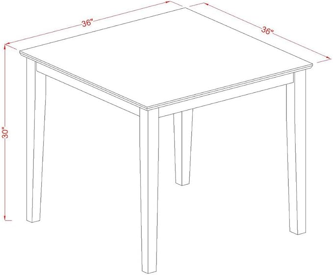 East West Furniture OXSI5-MAH-35 5 Piece Kitchen Table & Chairs Set Includes a - Image 10