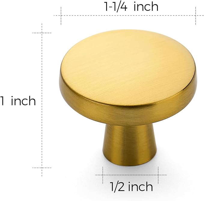 Ravinte 30Pack Drawer Pulls 1-1/4 Inch Kitchen Cabinet Knobs Solid Brushed - Image 3