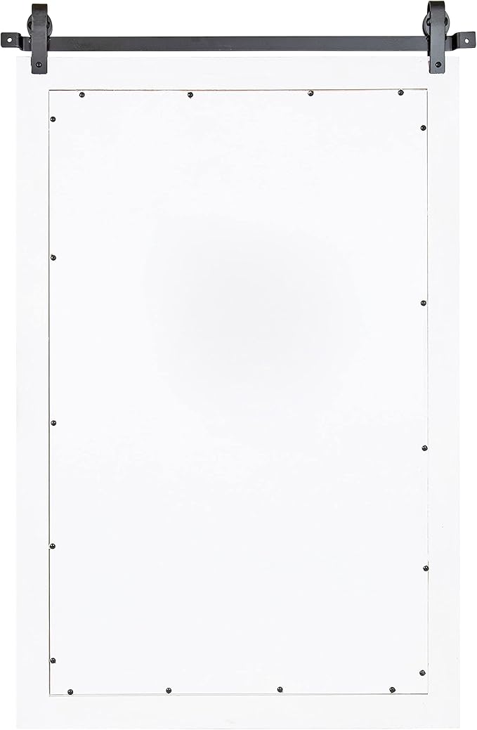 Kate and Laurel Cates Farmhouse Wood Framed Wall Mirror, 24 x 38, Barn - Image 4