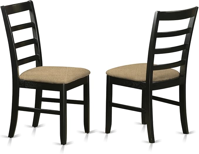 East West Furniture DLPF3-BLK-C 3 Piece Dining Set Contains a Round Dining Room - Image 4