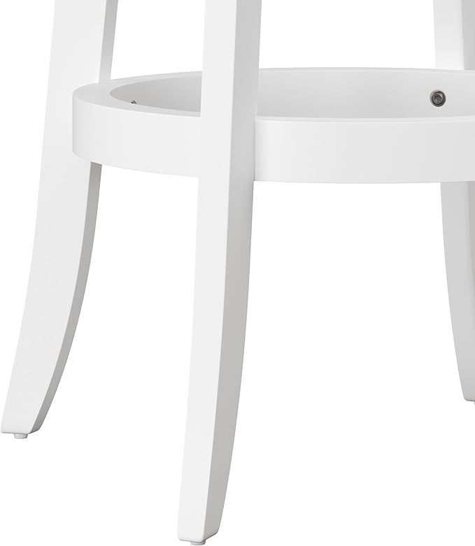 HILLSDALE Presque ISLE Wood BAR Height Swivel Stool White - Image 8