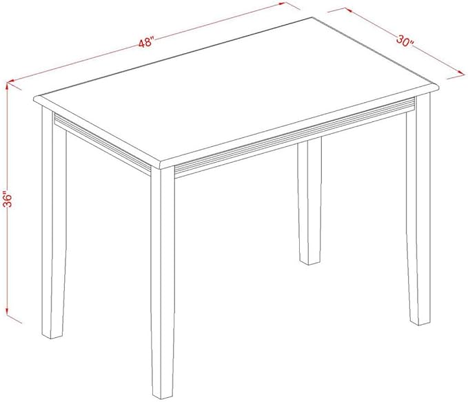 East West Furniture YAPB3-OAK-W 3 Piece Kitchen Counter Height Dining Table Set - Image 4