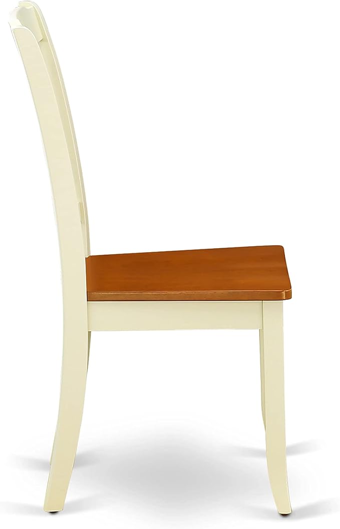 East West Furniture QUDA9-BMK-W 9 Piece Dining Table Set Includes a Rectangle - Image 10
