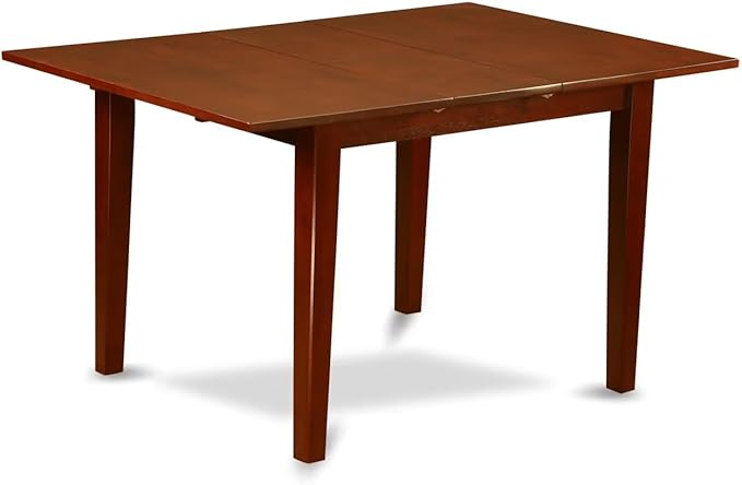 East West Furniture PSNO7-MAH-W 7 Piece Dining Table Set Consist of a Rectangle - Image 6