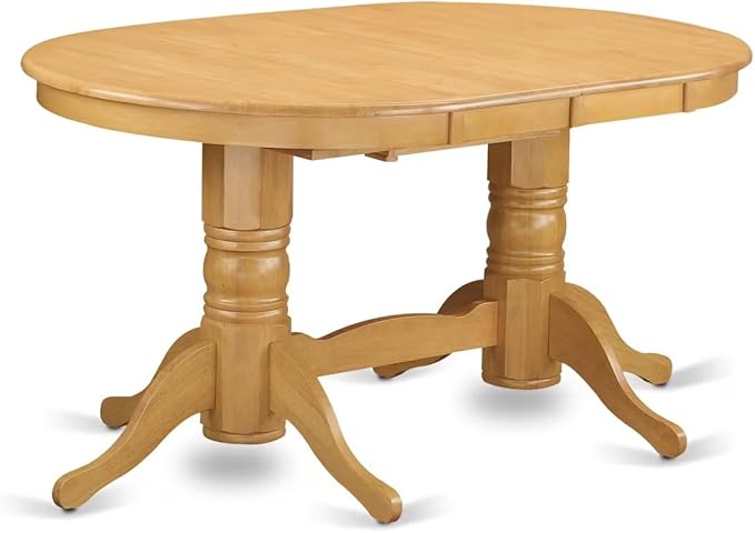 East West Furniture VAAN5-OAK-C 5 Piece Dining Table Set - Image 7