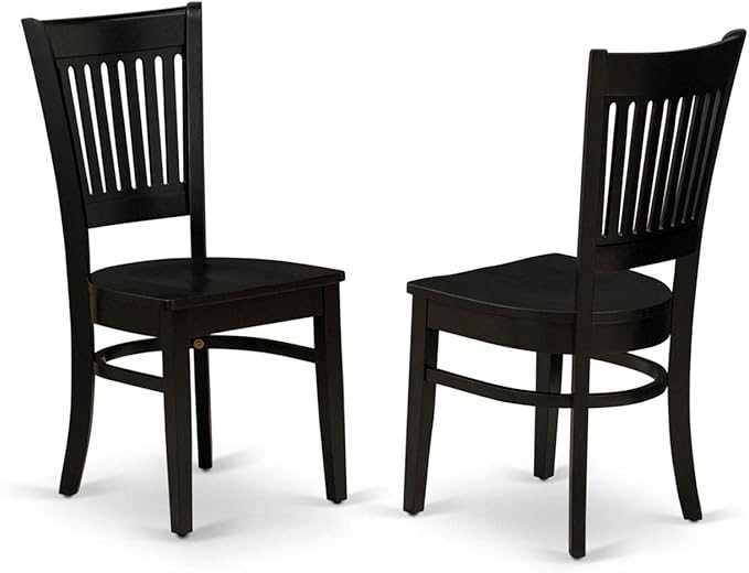 East West Furniture DMVA5-BLK-W 5 Piece Dinette Set - Image 3