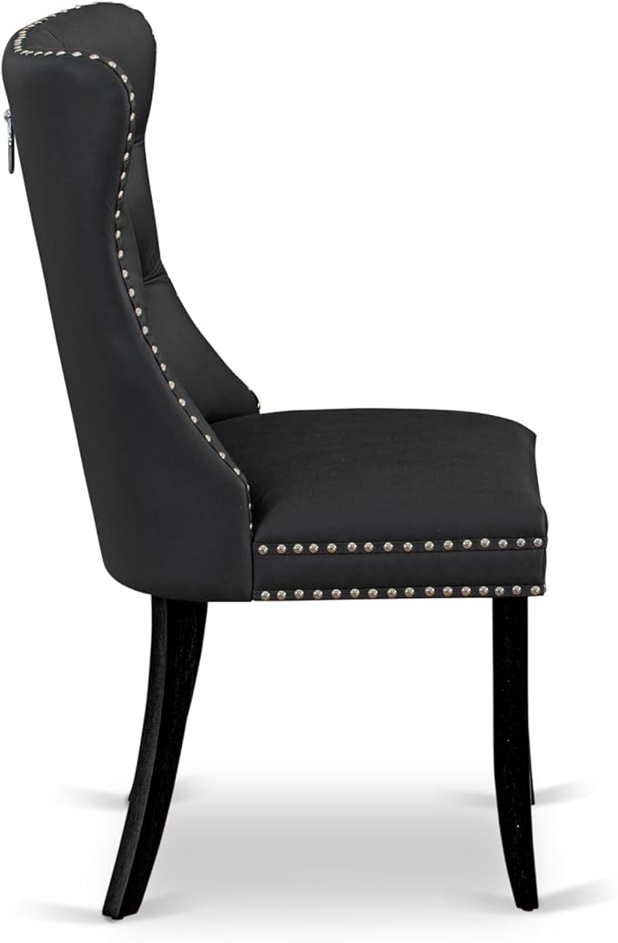 East West Furniture LGDA7-BLK-12 7 Piece Dinette Set Contains a Rectangle - Image 9