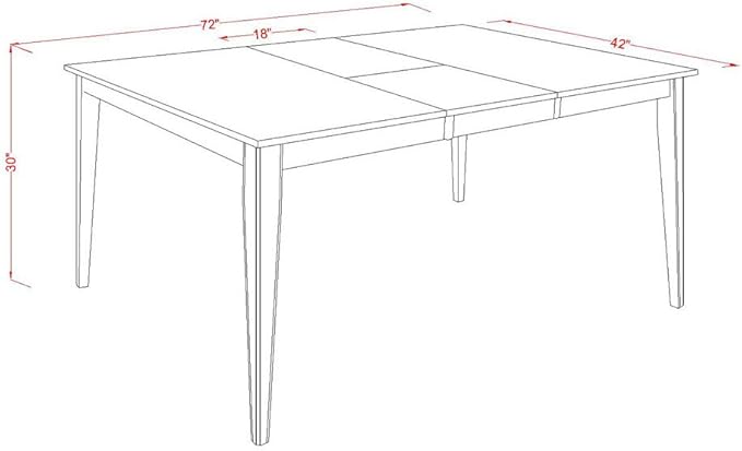 East West Furniture HEDR5-CAP-03 5 Piece Dining Room Furniture Set Includes a - Image 12