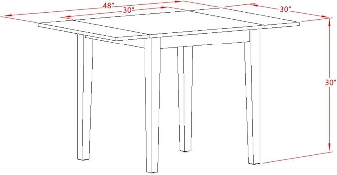 East West Furniture NDGR5-LWH-W 5 Piece Dining Room Furniture Set Includes a - Image 9