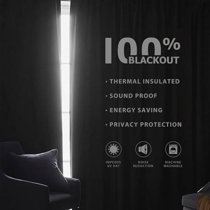 Joydeco Custom 100% Blackout Long Drapes - Image 6