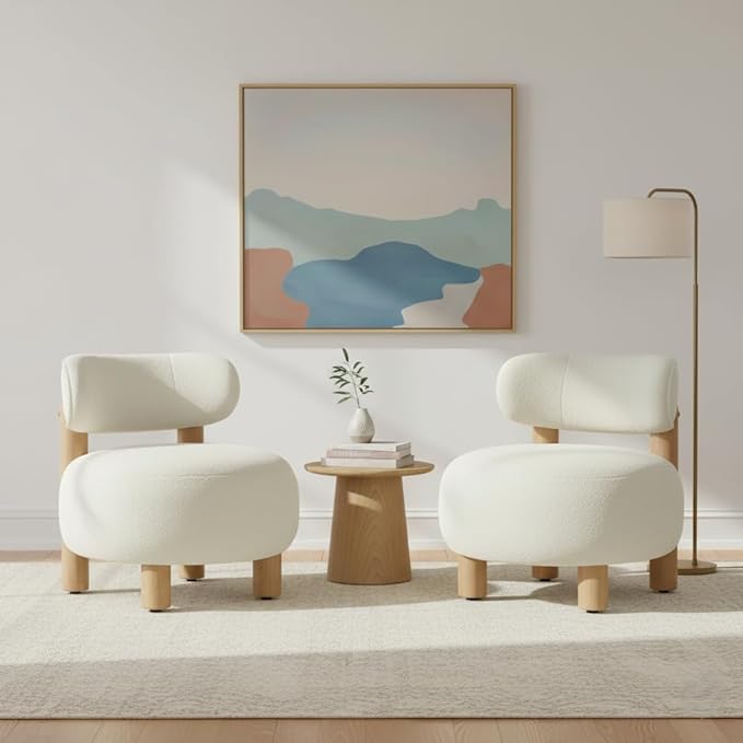 Modern Boucle Accent Chair, - Image 7