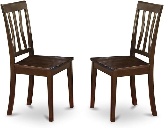 East West Furniture HLAN5-CAP-W 5 Piece Dining Table Set - Image 3