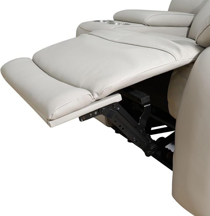 Electric Power Recliner Sofa Genuine Breathing Leather Recliner Couch 3-Seater - Image 8