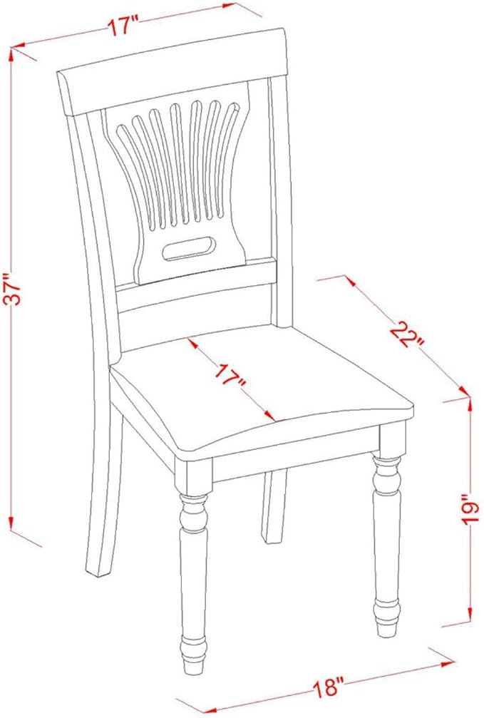 East West Furniture DLPL3-BMK-C 3 Piece Dining Room Furniture Set Contains a - Image 6