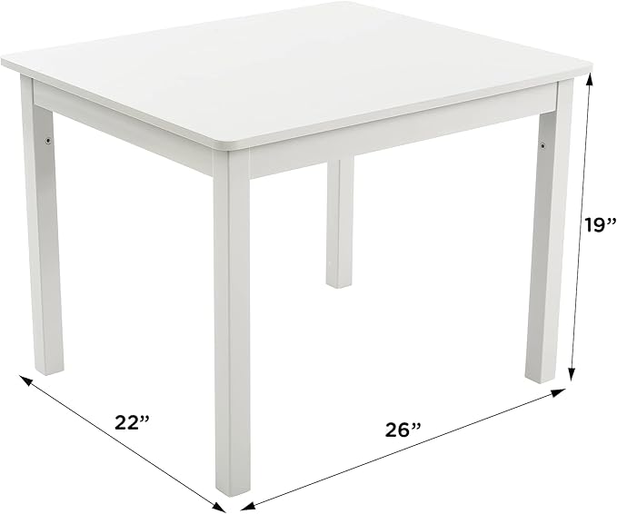 Humble Crew Kids Wooden Table and 4 Chairs Set, and Snack Time - Image 4