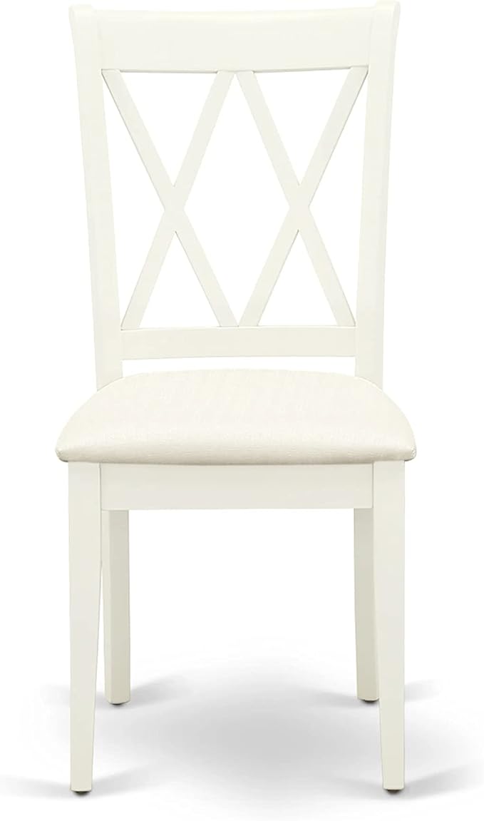 East West Furniture HBCL3-LWH-C 3 Piece Dining Table Set - Image 6