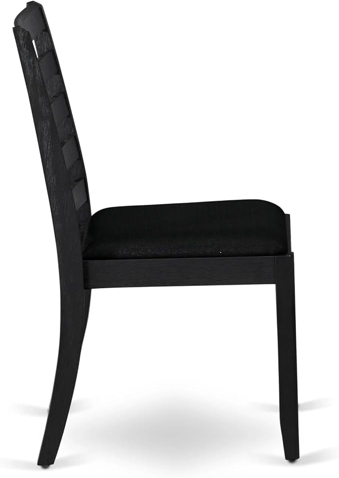 East West Furniture LGX19-BLK-24 -9 Piece Dining Set Includes a Rectangular - Image 9