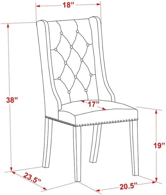 East West Furniture X797FO749-9 9 Piece Dining Set Includes a Rectangle Dining - Image 5