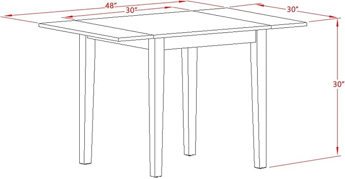 East West Furniture NDBO5-MAH-W 5 Piece Dining Room Furniture Set Includes a - Image 14