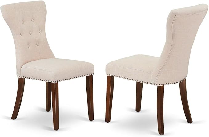 East West Furniture DLGA3-MAH-32 3 Piece Modern Dining Table Set Contains a - Image 3