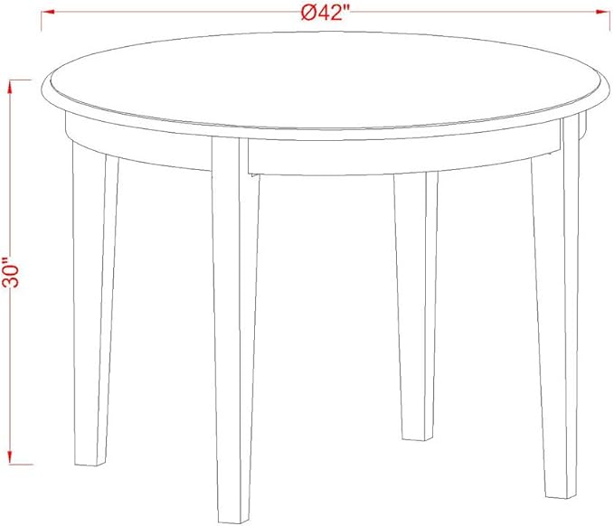 East West Furniture BOST3-WHI-W 3 Piece Kitchen Table Set - Image 3