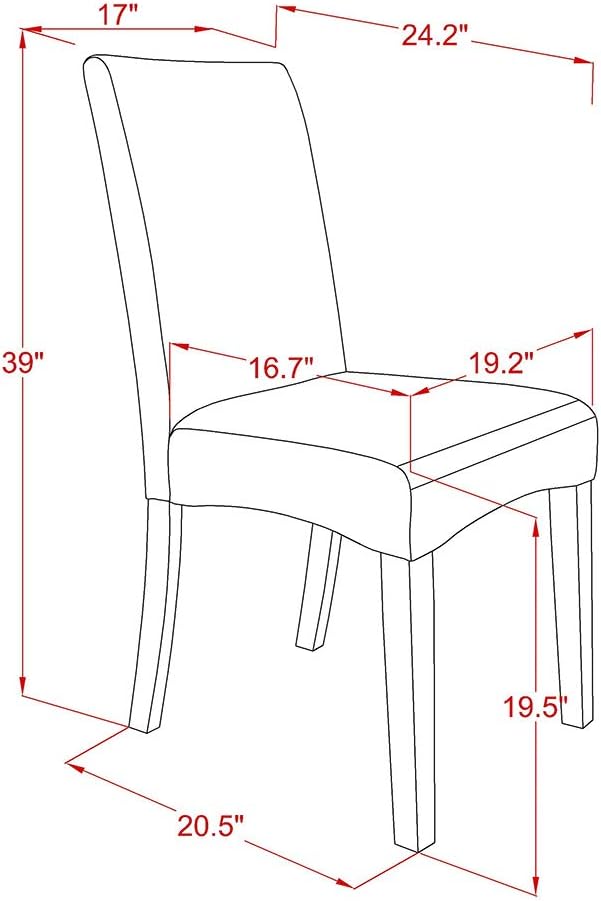 East West Furniture V627DR124-5 5 Piece Dining Room Table Set Includes a - Image 15