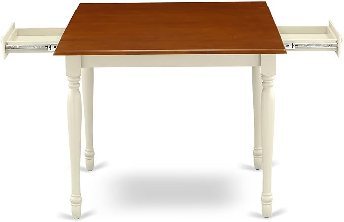 East West Furniture MZNI5-WHI-W 5 Piece Dining Table Set - Image 11