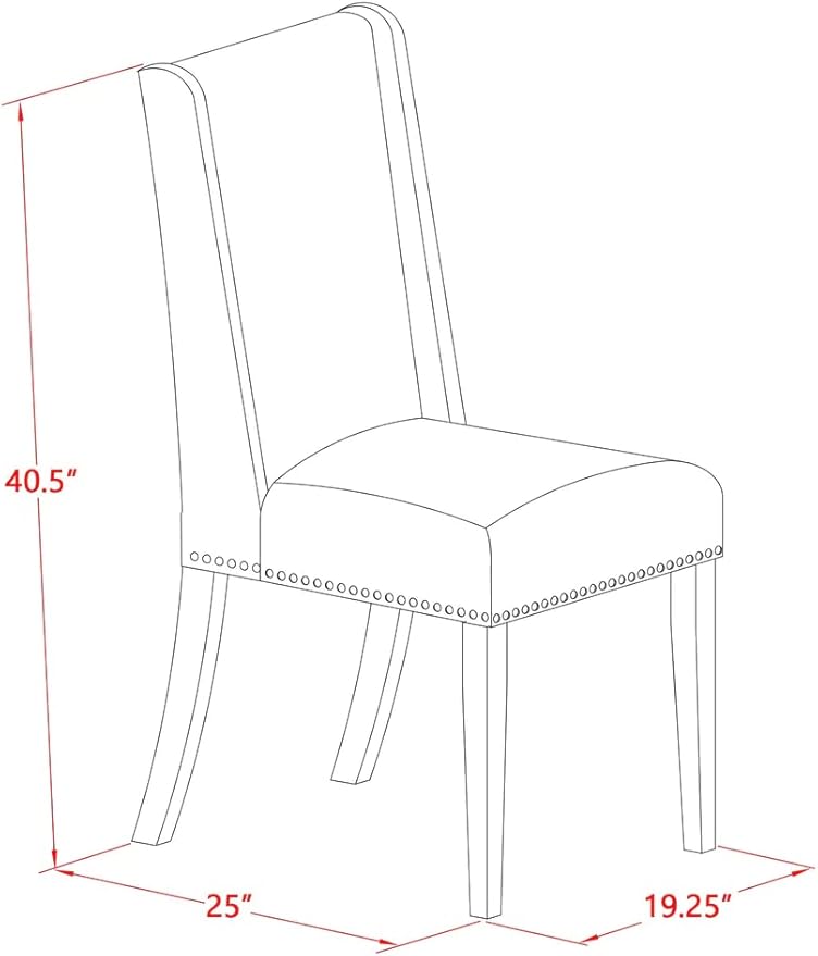 East West Furniture V677FL624-9 9 Piece Kitchen Table Set Includes a Rectangle - Image 14