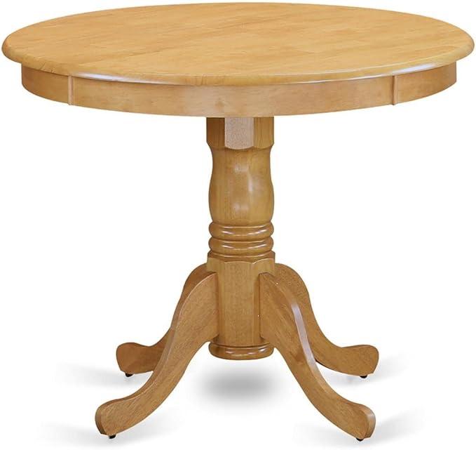 East West Furniture ANAB3-OAK-55 3 Piece Kitchen Table & Chairs Set Contains a - Image 2