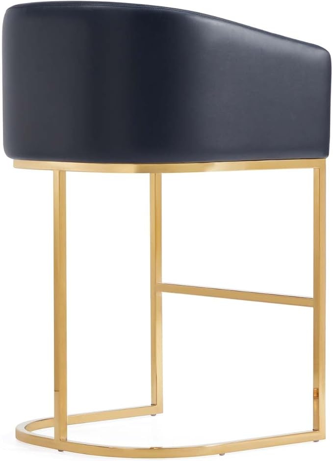 Manhattan Comfort Louvre 26 Inch Mid Century Modern Counter Height Bar Stools - Image 9