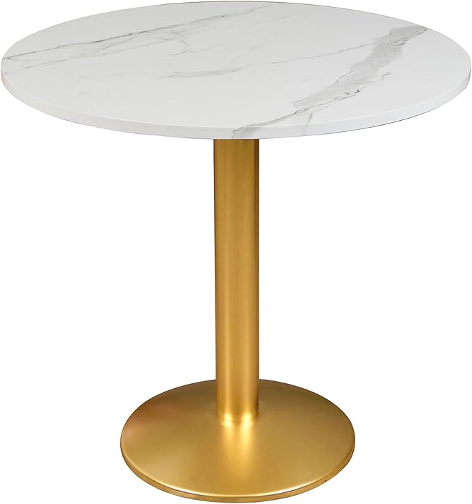 Round Modern Dinning Table 30 inches Bistro Tulip Table by ALPOME