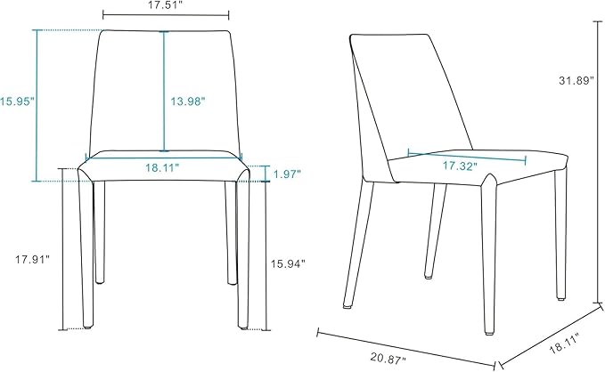 Manhattan Comfort Paris 8-Piece Leather Dining Chair and Armchair Set, - Image 10